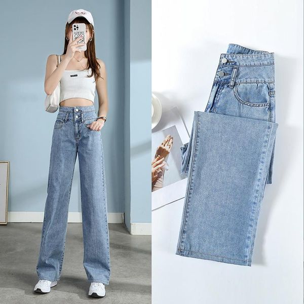 women's jeans fashion 2021 straight loose streetwear vintage high waist wide leg pants blue casual girl student denim trouser
women's jeans fashion 2021 straight loose streetwear vintage high waist wide leg pants blue casual girl student denim trouser