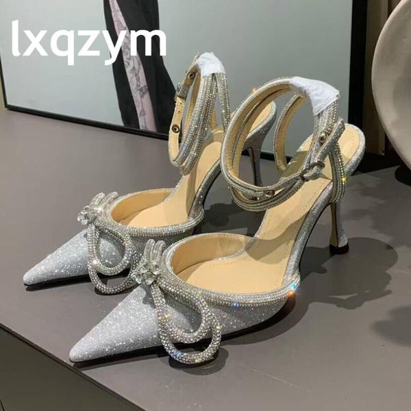 wedding shoes women summer high heels sandals crystal bowknot ladies stilettos party pointed toe slingback, Black
wedding shoes women summer high heels sandals crystal bowknot ladies stilettos party pointed toe slingback, Black