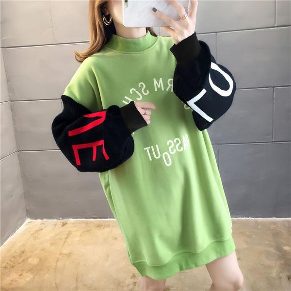 women's hoodies & sweatshirts spring and autumn loose stitching letter women sweatshirt bell sleeve oversized long pullover ladies oran, Black
women's hoodies & sweatshirts spring and autumn loose stitching letter women sweatshirt bell sleeve oversized long pullover ladies oran, Black