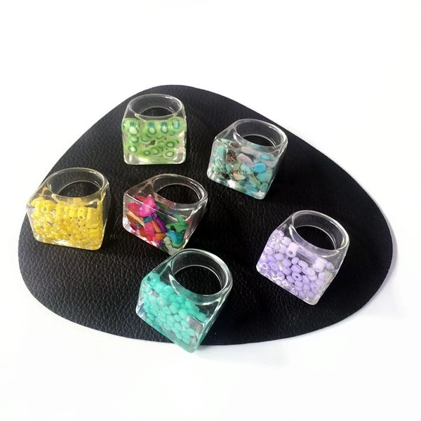 fashion colorful beads women men finger rings resin acrylic geometric square round rings set party jewelry travel gifts, Silver
fashion colorful beads women men finger rings resin acrylic geometric square round rings set party jewelry travel gifts, Silver