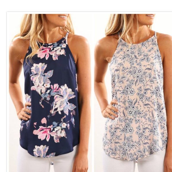 women's blouses & shirts 2-color 8-size sleeveless flower digital printing suspender vest t-shirt for women, White
women's blouses & shirts 2-color 8-size sleeveless flower digital printing suspender vest t-shirt for women, White
