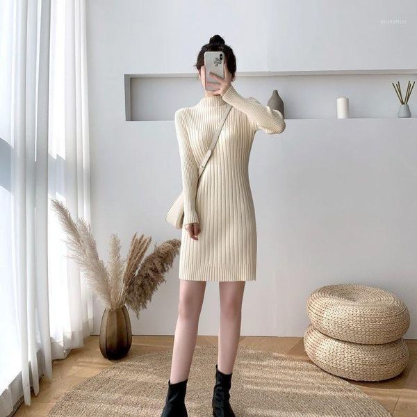 casual dresses lady spring autumn turtleneck pullover long sleeve sweater women elegant slim dress korean fashion simple mid-length, Black;gray
casual dresses lady spring autumn turtleneck pullover long sleeve sweater women elegant slim dress korean fashion simple mid-length, Black;gray