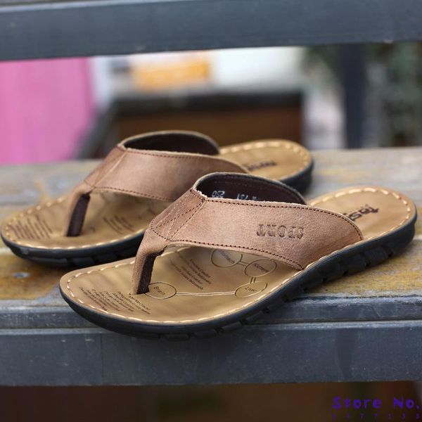 summer shoes men slippers genuine leather beach mens flip flop sandals man male flops ka673, Black
summer shoes men slippers genuine leather beach mens flip flop sandals man male flops ka673, Black