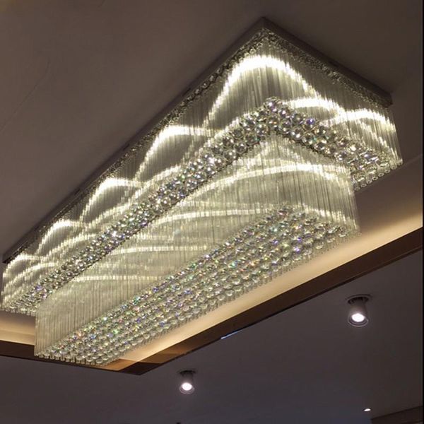 design 2 layers crystal chandelier modern ceiling fixtures replaceble led lamp lustres cristal el lobby long chandeliers
design 2 layers crystal chandelier modern ceiling fixtures replaceble led lamp lustres cristal el lobby long chandeliers