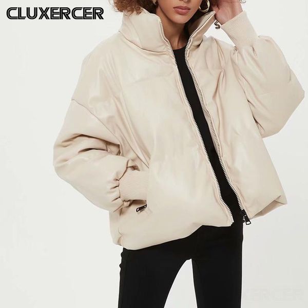 women's leather & faux winter women thick warm parkas fashion coat elegant zipper cotton jackets female outwear, Black
women's leather & faux winter women thick warm parkas fashion coat elegant zipper cotton jackets female outwear, Black
