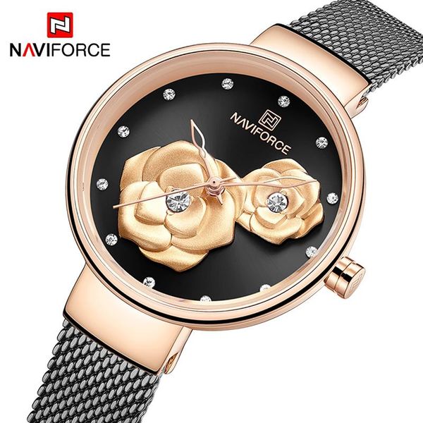 wristwatches naviforce ladies watch fashion creative 3d rose women business wrist watches waterproof clock relogio feminino 202, Slivery;brown
wristwatches naviforce ladies watch fashion creative 3d rose women business wrist watches waterproof clock relogio feminino 202, Slivery;brown
