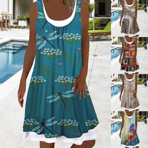 casual dresses for women 2021 plus size floral print fashion loose sleeveless fake two-piece u neck summer dress sundress, Black;gray
casual dresses for women 2021 plus size floral print fashion loose sleeveless fake two-piece u neck summer dress sundress, Black;gray