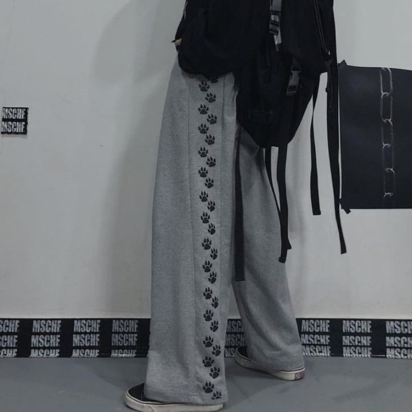 women's pants & capris 2021 autumn street hip hop print women long pant word, Black;white
women's pants & capris 2021 autumn street hip hop print women long pant word, Black;white