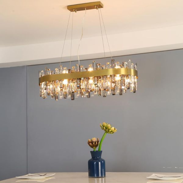 modern crystal chandelier for dining room home decor led cristal lamps oval design kitchen island hanging lighting fixtures chandeliers
modern crystal chandelier for dining room home decor led cristal lamps oval design kitchen island hanging lighting fixtures chandeliers
