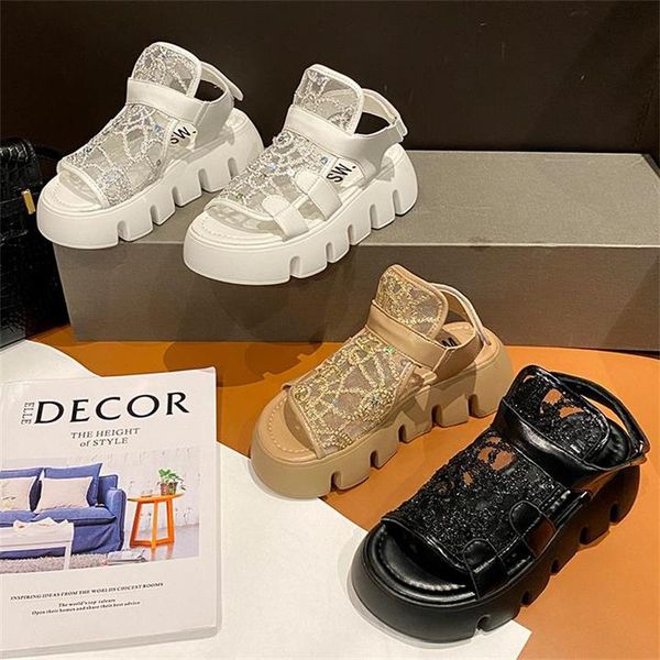 sandals sports style heighten women's summer 2021 mesh surface solid color thick bottomed beach roman shoes zapatos, Black
sandals sports style heighten women's summer 2021 mesh surface solid color thick bottomed beach roman shoes zapatos, Black