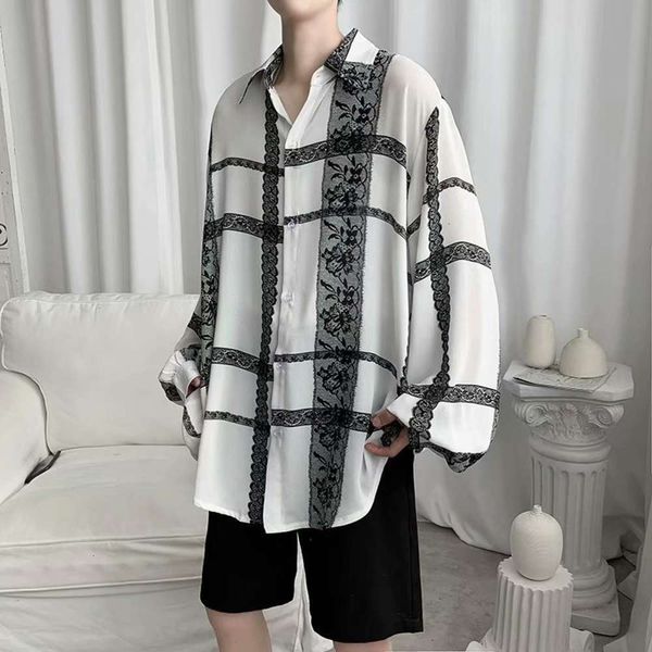 men's casual shirts shirtloose long social spirit boy bat sleeve cardigan floral men's hairdresser shirt trend b8nt, White;black
men's casual shirts shirtloose long social spirit boy bat sleeve cardigan floral men's hairdresser shirt trend b8nt, White;black