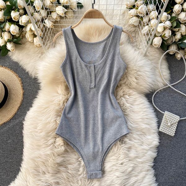 women's jumpsuits & rompers foamlina bodysuit solid o-neck sleeveless summer slim stretch rib knit tank button up casual femal, Black;white
women's jumpsuits & rompers foamlina bodysuit solid o-neck sleeveless summer slim stretch rib knit tank button up casual femal, Black;white