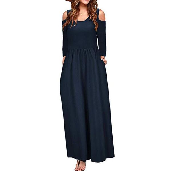 casual dresses for women 2021 womens fashion off shoulder solid long sleeves floor-length elegant maxi dress vestidos mujer verano, Black;gray
casual dresses for women 2021 womens fashion off shoulder solid long sleeves floor-length elegant maxi dress vestidos mujer verano, Black;gray
