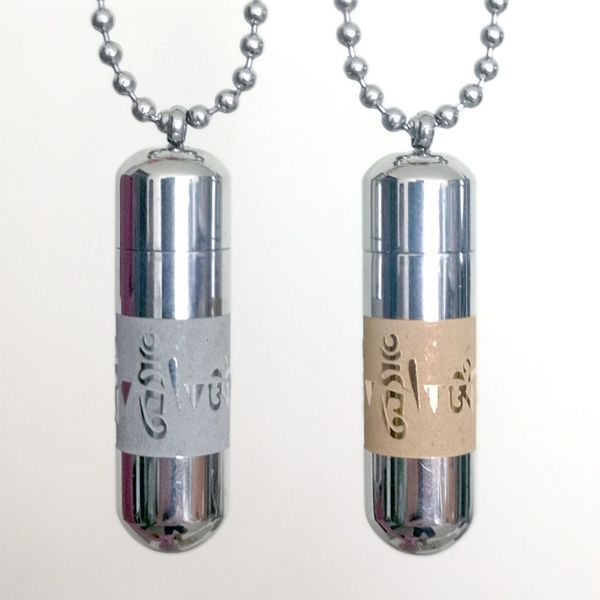 stainless steel buddhism amulet locket pendant necklace shurangama mantra sanskrit six words jewelry men openable cylinder perfume bottle as, Silver
stainless steel buddhism amulet locket pendant necklace shurangama mantra sanskrit six words jewelry men openable cylinder perfume bottle as, Silver