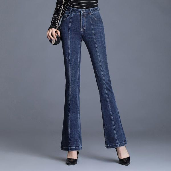 women's jeans autumn winter elastic denim flare pants women high waist slim casual elegant vintage skinny bell bottom mom 9070, Blue
women's jeans autumn winter elastic denim flare pants women high waist slim casual elegant vintage skinny bell bottom mom 9070, Blue