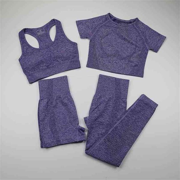 seamless leggings+short sleeve crop sports bra+sport shorts 4 pieces yoga set wear for women gym clothing suit 210802, Gray
seamless leggings+short sleeve crop sports bra+sport shorts 4 pieces yoga set wear for women gym clothing suit 210802, Gray