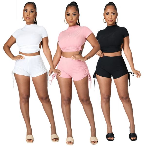 women's tracksuits set fashion backless short sleeve knitted crop and ruched drawstring biker early autumn stretchy 2 piece, Gray
women's tracksuits set fashion backless short sleeve knitted crop and ruched drawstring biker early autumn stretchy 2 piece, Gray