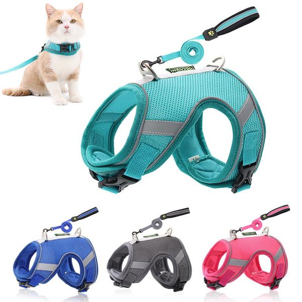 cat collars & leads escape prevention harness and leash set puppy kitten walking straps for small dogs reflective pet chest products
cat collars & leads escape prevention harness and leash set puppy kitten walking straps for small dogs reflective pet chest products