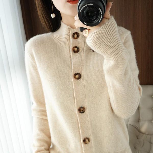women's knits & tees beliarst spring and autumn 100% pure wool cardigan half turtleneck sweater slim warm knitted jacket, White
women's knits & tees beliarst spring and autumn 100% pure wool cardigan half turtleneck sweater slim warm knitted jacket, White