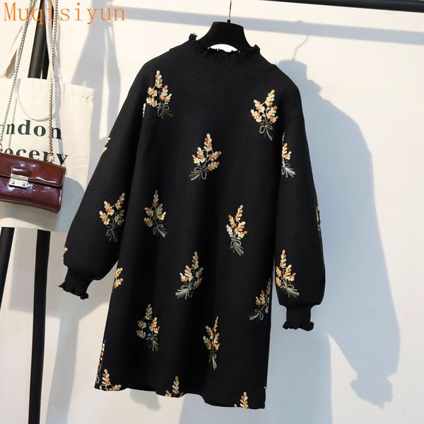 autumn winter women loose casual floral embroidery woolen blend mini black dress ladies dresses plus size 3xl 4xl s235 210428, White
autumn winter women loose casual floral embroidery woolen blend mini black dress ladies dresses plus size 3xl 4xl s235 210428, White