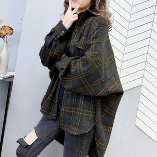 women's jackets patchwork loose single-breasted spring overcoat casual oversize high street fashion flannel shirt winter jacket, Black;brown
women's jackets patchwork loose single-breasted spring overcoat casual oversize high street fashion flannel shirt winter jacket, Black;brown
