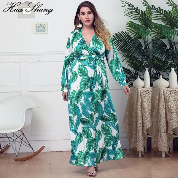 

casual dresses women summer v neck long sleeve dress plus size palm leaf print boho belted high waist ladies tunic beach, Black;gray