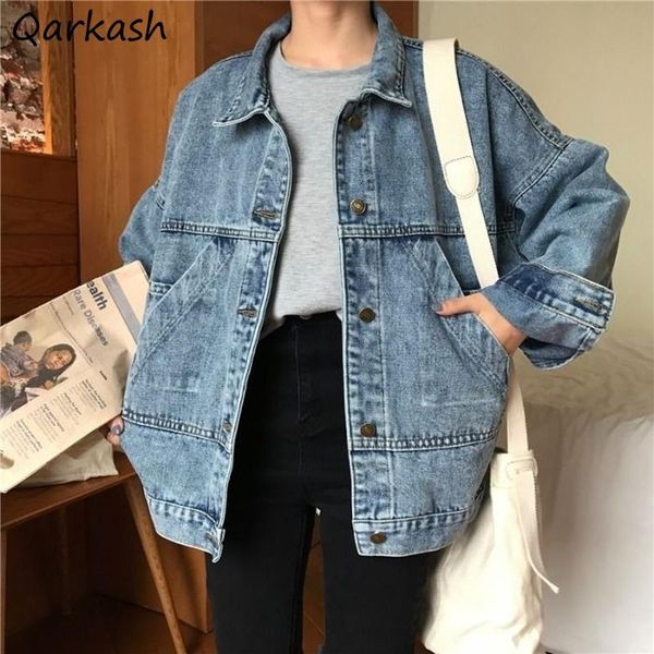 basic jackets women denim vintage simple pockets brisk college students harajuku loose leisure spring chic teen girls outwear women's, Black;brown
basic jackets women denim vintage simple pockets brisk college students harajuku loose leisure spring chic teen girls outwear women's, Black;brown