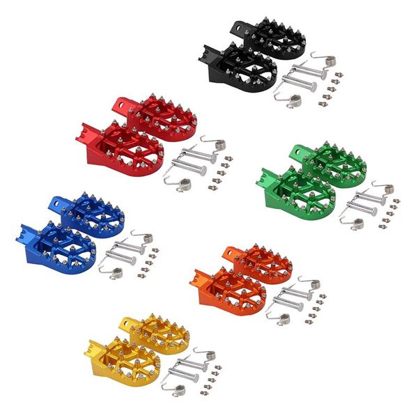 pedals motorcycle cnc foot pegs rests footpegs footrest aluminium wide motocross