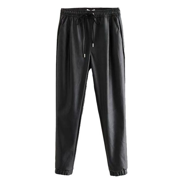 saimishi vintage stylish pu leather pockets pants women fashion elastic waist drawstring tie ankle trousers pantalones women's & capris, Black;white
saimishi vintage stylish pu leather pockets pants women fashion elastic waist drawstring tie ankle trousers pantalones women's & capris, Black;white