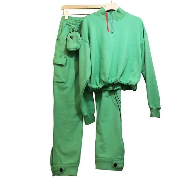 2021showing belly button loose casual sport two-piece triangle detachable mini bag pullover sweatshirt and sweatpants women women's two, White
2021showing belly button loose casual sport two-piece triangle detachable mini bag pullover sweatshirt and sweatpants women women's two, White