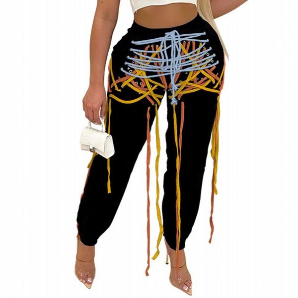 women's pants & capris black long women lace up string patchwork with eyelet trouser autumn fashion street style casual female 2021, Black;white
women's pants & capris black long women lace up string patchwork with eyelet trouser autumn fashion street style casual female 2021, Black;white