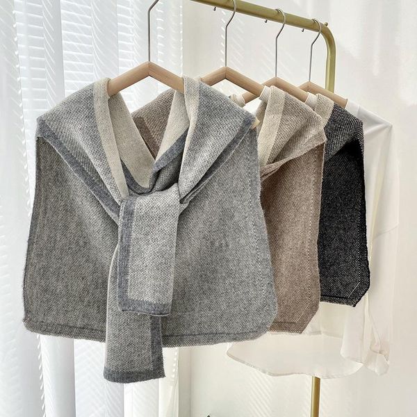 bow ties winter warm false collar scarves for women shawl cape shirt detachable neckwear accessories, Black;gray
bow ties winter warm false collar scarves for women shawl cape shirt detachable neckwear accessories, Black;gray