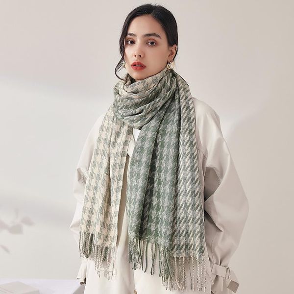 scarves winter women scarf plaid warm soft bandana 2021 fashion echarpe femme hiver luxe tassel female foulard bufandas, Blue;gray
scarves winter women scarf plaid warm soft bandana 2021 fashion echarpe femme hiver luxe tassel female foulard bufandas, Blue;gray