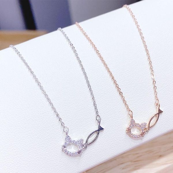 chains botu 2021 fashion fresh simplicity cat and fish pendant necklaces exquisite necklace for women drop, Silver
chains botu 2021 fashion fresh simplicity cat and fish pendant necklaces exquisite necklace for women drop, Silver