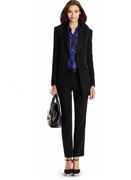 women's two piece pants 2 office jacket and long sleeve lady blazer business suit set, White
women's two piece pants 2 office jacket and long sleeve lady blazer business suit set, White