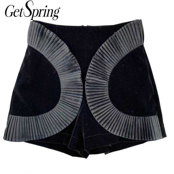 getspring women shorts pleated lotus leaf decoration velvet high waisted black ladies autumn winter fashion 210601, White;black
getspring women shorts pleated lotus leaf decoration velvet high waisted black ladies autumn winter fashion 210601, White;black