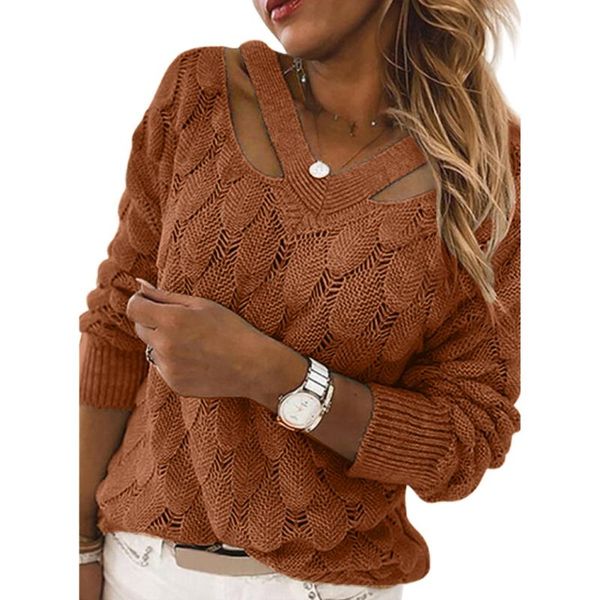 women's sweaters women and pullovers fashion solid color hollow out v-neck long sleeve pullover sweater pull femme, White;black
women's sweaters women and pullovers fashion solid color hollow out v-neck long sleeve pullover sweater pull femme, White;black