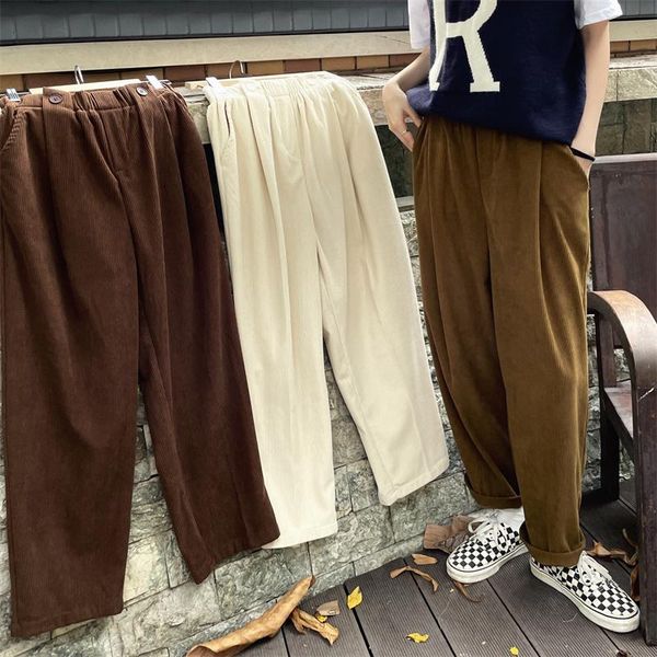 women's pants & capris women autumn winter corduroy long wide leg elastic high waist straight loose trouser female full length, Black;white
women's pants & capris women autumn winter corduroy long wide leg elastic high waist straight loose trouser female full length, Black;white