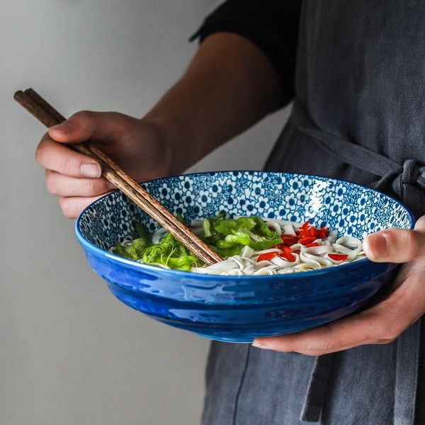 bowls 1pc japanese bowl ramen noodle blue and white ceramic dinnerware salad rice fruit soup 6.5/7.5/8.5 inch
bowls 1pc japanese bowl ramen noodle blue and white ceramic dinnerware salad rice fruit soup 6.5/7.5/8.5 inch