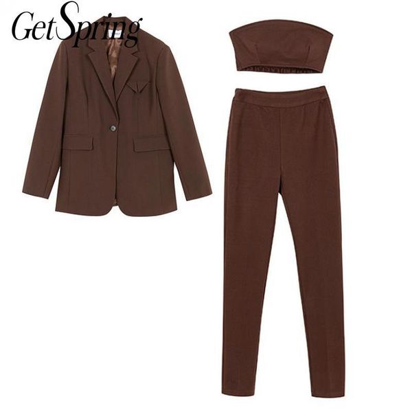 women set blazer pants s vintage long suit coats high waist short fashion 3 piece 210430, White;black
women set blazer pants s vintage long suit coats high waist short fashion 3 piece 210430, White;black