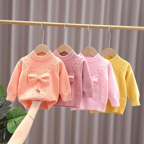 pullover baby girl sweater 2021 fashion autumn winter knitted clothes for kids toddler coats solid color bow clothing, Blue
pullover baby girl sweater 2021 fashion autumn winter knitted clothes for kids toddler coats solid color bow clothing, Blue