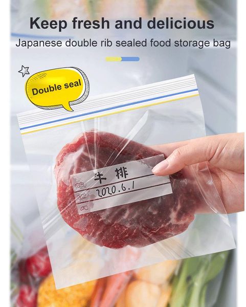 storage bags sealed bag fresh keeping food packaging japanese double seal pe preservation refrigerator kitchen tool
storage bags sealed bag fresh keeping food packaging japanese double seal pe preservation refrigerator kitchen tool