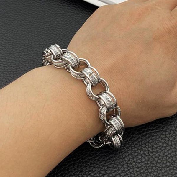 link, chain bracelets mens stainless steel personality big bracelet hip hop punk bead chains gifts for homme accessories wholesale, Black
link, chain bracelets mens stainless steel personality big bracelet hip hop punk bead chains gifts for homme accessories wholesale, Black