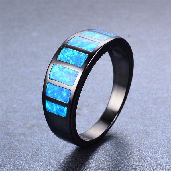 cluster rings cute female blue fire opal stone ring vintage black gold wedding for women promise love round engagement, Golden;silver
cluster rings cute female blue fire opal stone ring vintage black gold wedding for women promise love round engagement, Golden;silver