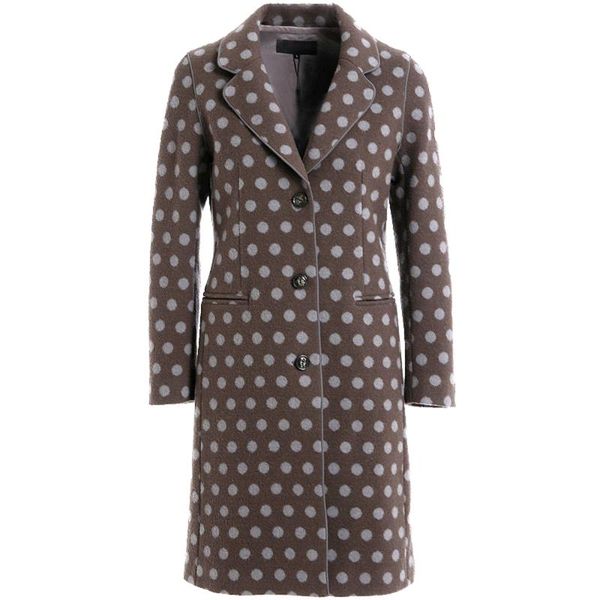 women's wool & blends gowani coat polka dots turn-down collar single-breasted long jacket for women vintage, Black
women's wool & blends gowani coat polka dots turn-down collar single-breasted long jacket for women vintage, Black