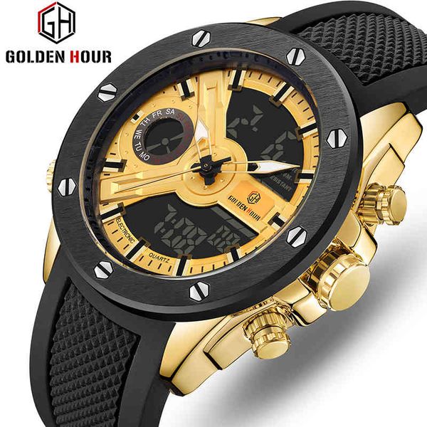goldenhour mens watches luxury brand men sports quartz watch men silicone led digital clock relogio masculino reloj hombre 210517, Slivery;brown
goldenhour mens watches luxury brand men sports quartz watch men silicone led digital clock relogio masculino reloj hombre 210517, Slivery;brown