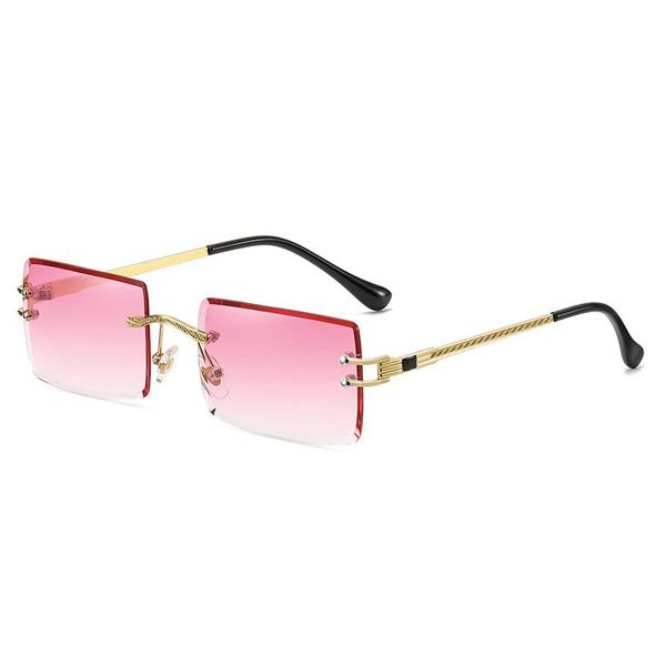 sunglasses fashion rimless designer women men metal small square sun glasses uv400 shades eyewear, White;black
sunglasses fashion rimless designer women men metal small square sun glasses uv400 shades eyewear, White;black