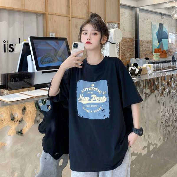 women's t-shirt 2021 summer women short-sleeved round collar letter print vintage fashion all-match loose casual female simple, White
women's t-shirt 2021 summer women short-sleeved round collar letter print vintage fashion all-match loose casual female simple, White