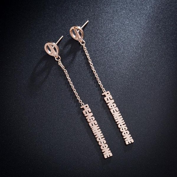 creative geometric titanium steel earrings for women english alphabet tassel long rose gold small jewelry gift dangle & chandelier, Silver
creative geometric titanium steel earrings for women english alphabet tassel long rose gold small jewelry gift dangle & chandelier, Silver