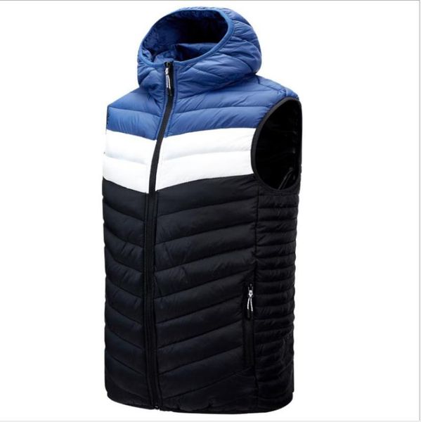 men's vests m/4xl men hooded patchwork cotton padded plus size fashion male autumn winter spliced warm casual waistcoats j3392, Black;white
men's vests m/4xl men hooded patchwork cotton padded plus size fashion male autumn winter spliced warm casual waistcoats j3392, Black;white